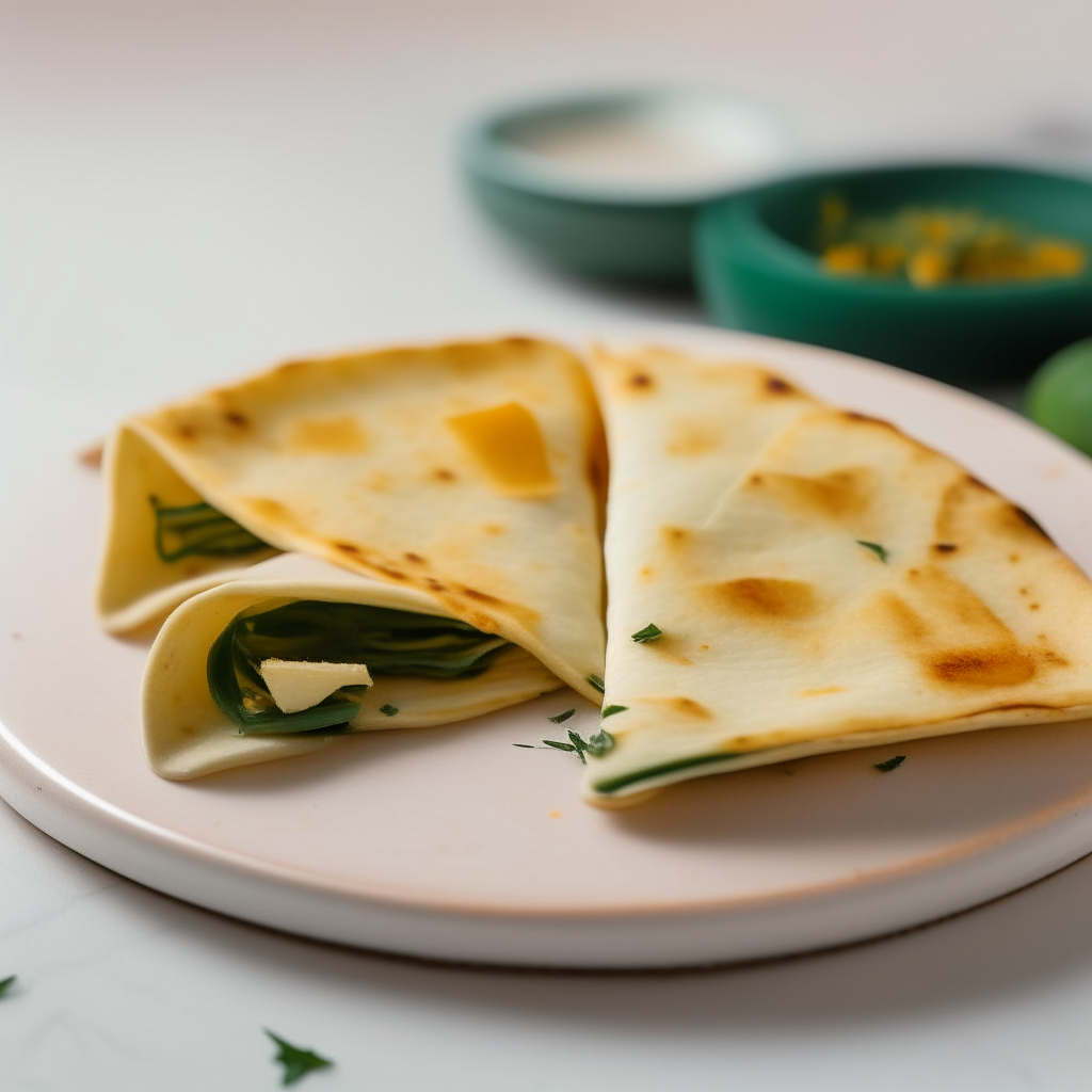 Spinach and cheese quesadilla for babies, bright studio lighting, razor sharp focus on the quesadilla, fill the frame Spinach and cheese quesadilla for babies, bright studio lighting, razor sharp focus on the quesadilla, fill the frame Spinach and cheese quesadilla for babies, bright studio lighting, razor sharp focus on the quesadilla, fill the frame