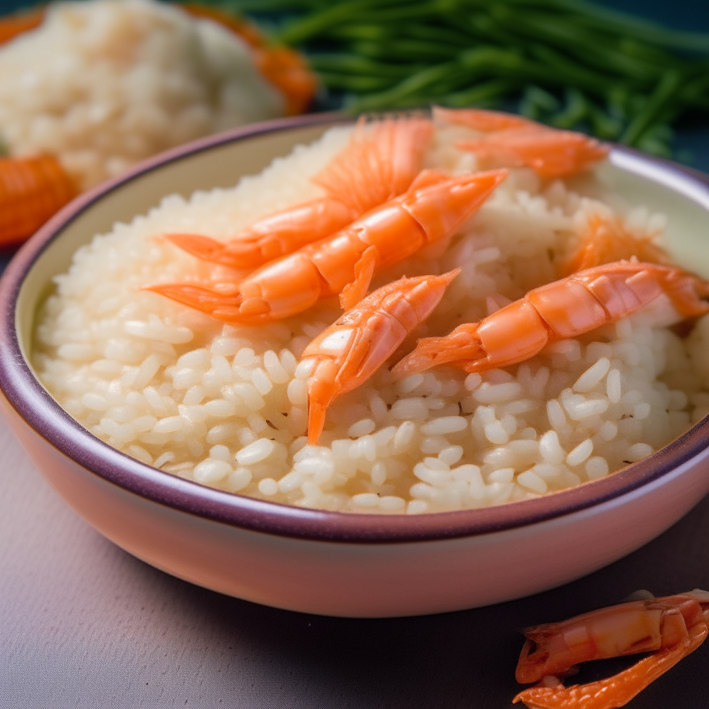 Rice and shrimp mix for babies, bright studio lighting, razor sharp focus on the rice and shrimp, fill the frame Rice and shrimp mix for babies, bright studio lighting, razor sharp focus on the rice and shrimp, fill the frame Rice and shrimp mix for babies, bright studio lighting, razor sharp focus on the rice and shrimp, fill the frame