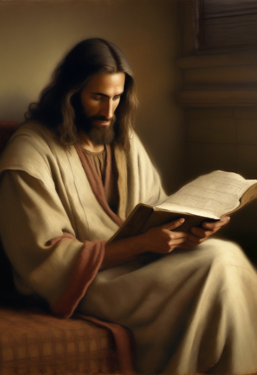 Jesus reading the scriptures