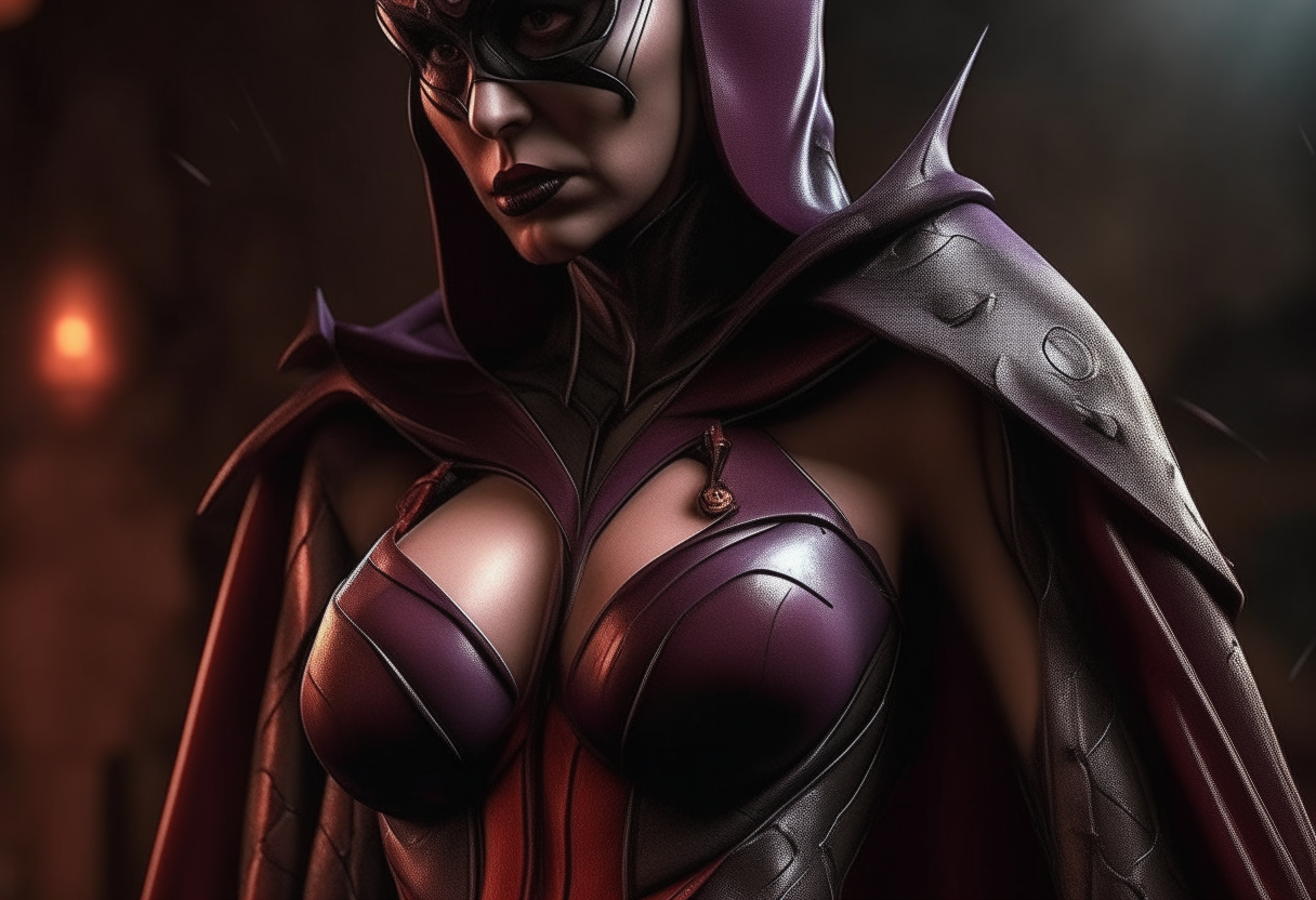 a lady supervillain Magneto as a hot and gorgeous woman, Feminine, fierce, full body figure till the stomach, ultra realistic, 4k HDR, award winning photography, photorealism, shiny oiled skin, extremely seductive, extremely detailed and realistic skin and texture, dynamic, highly detailed, Photo-realistic, life-like, steampunk, non-deformed body and non-deformed face.