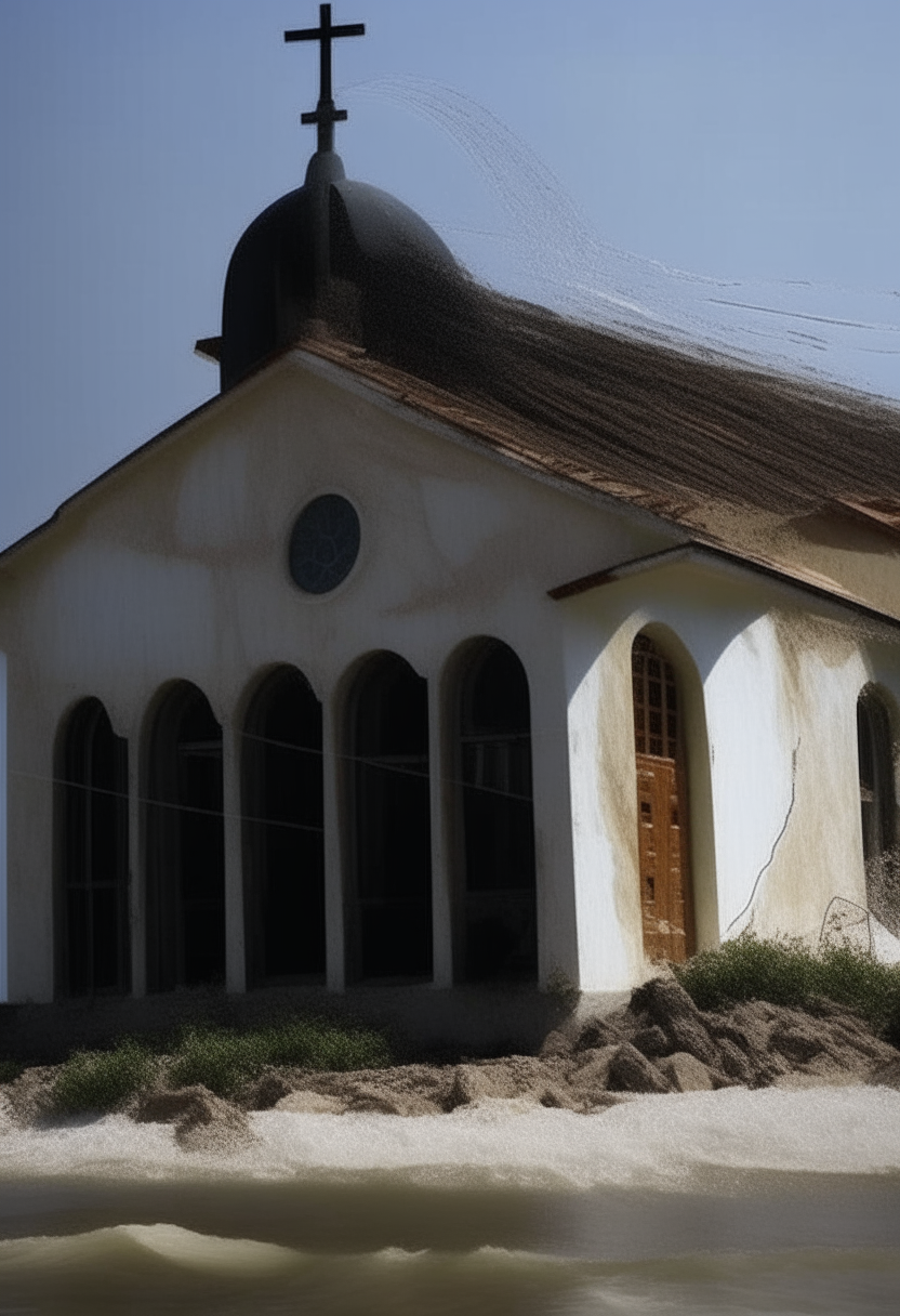 Un fuerte viento azotó la pequeña iglesia, haciendo que las ventanas se abrieran y la vela se apago dejando a la iglesia en total oscuridad.