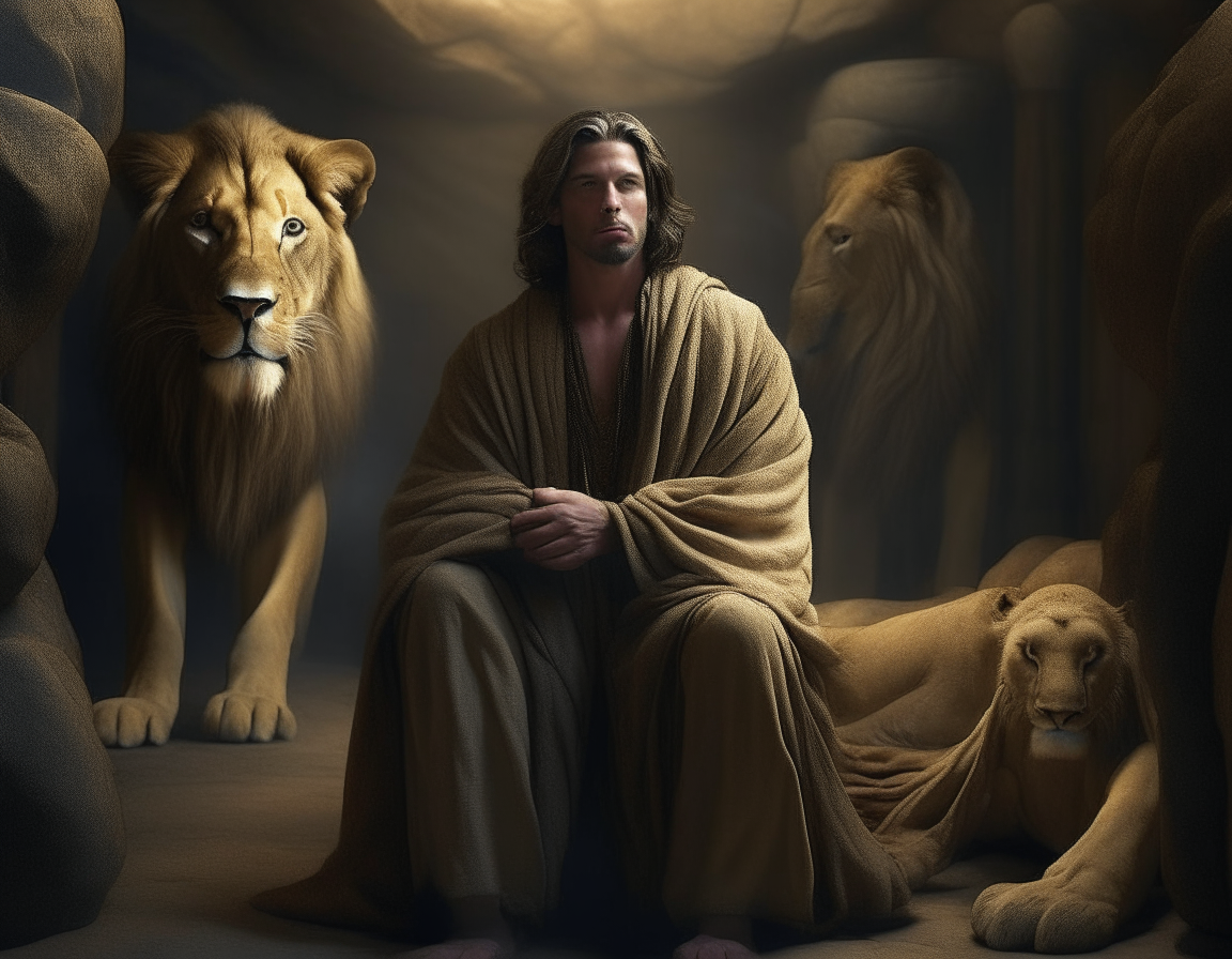 Daniel in the lion den in biblical time period