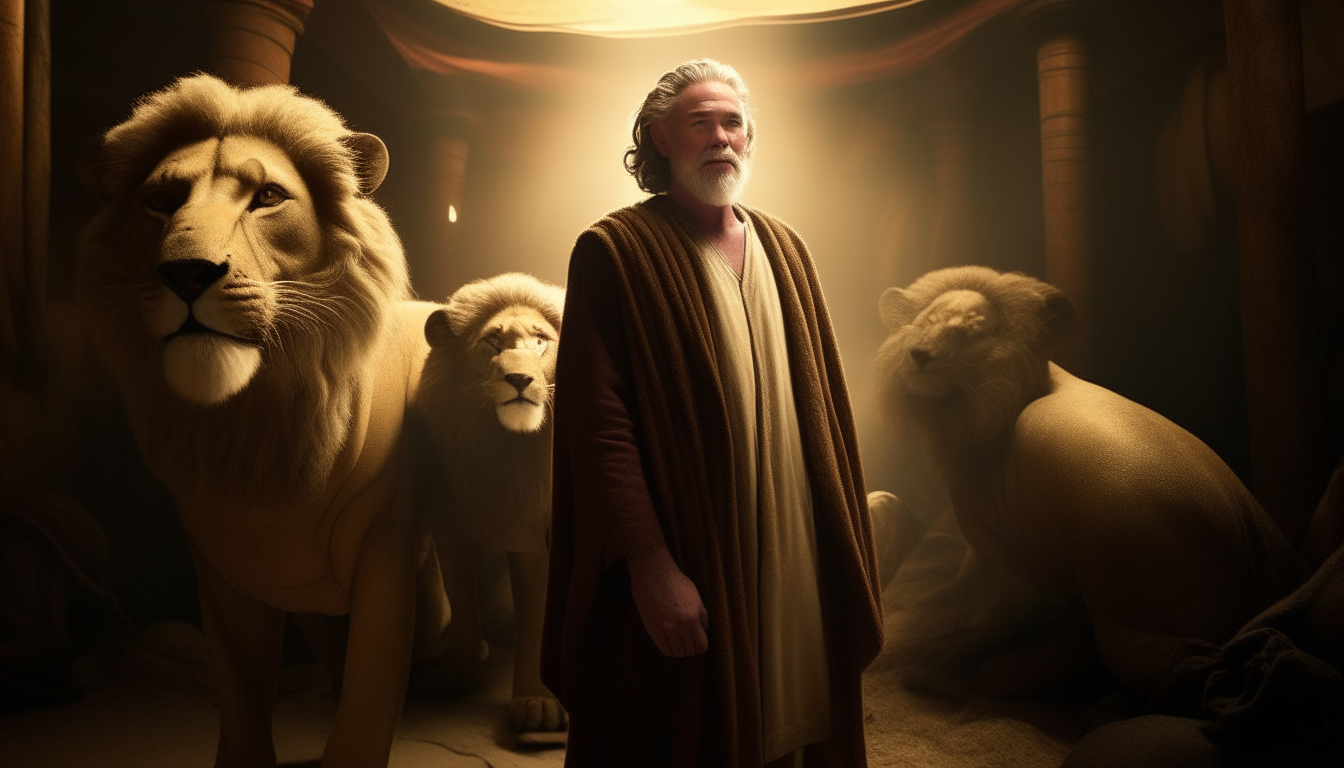 daniel a 40 years old man in the lion den in biblical time period