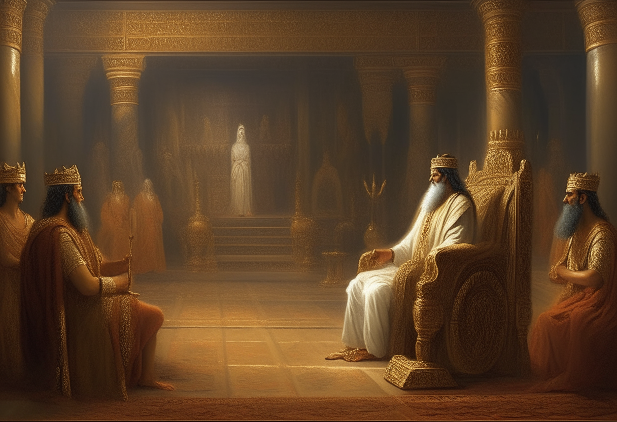 Daniel a 40 years old man is talking to the king of Babylon in biblical time period