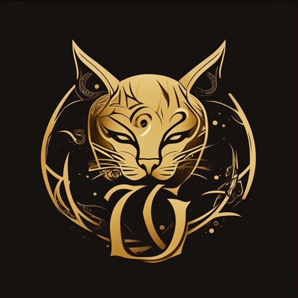 Un logotipo con letras góticas en color dorado que dice El Rincón del Gato