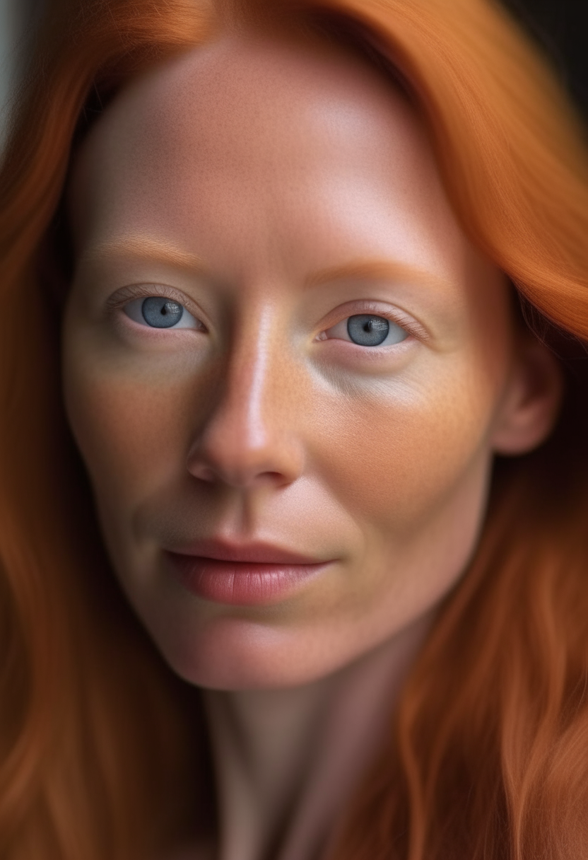 A beautiful ginger of 30 years with no make up