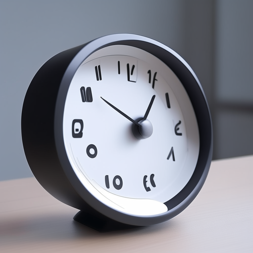 Japan style clock that turns backwards