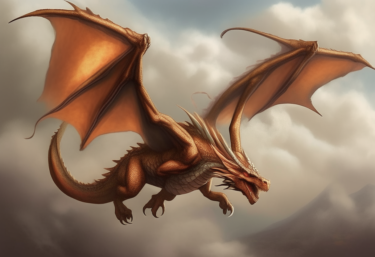 a dragon flying