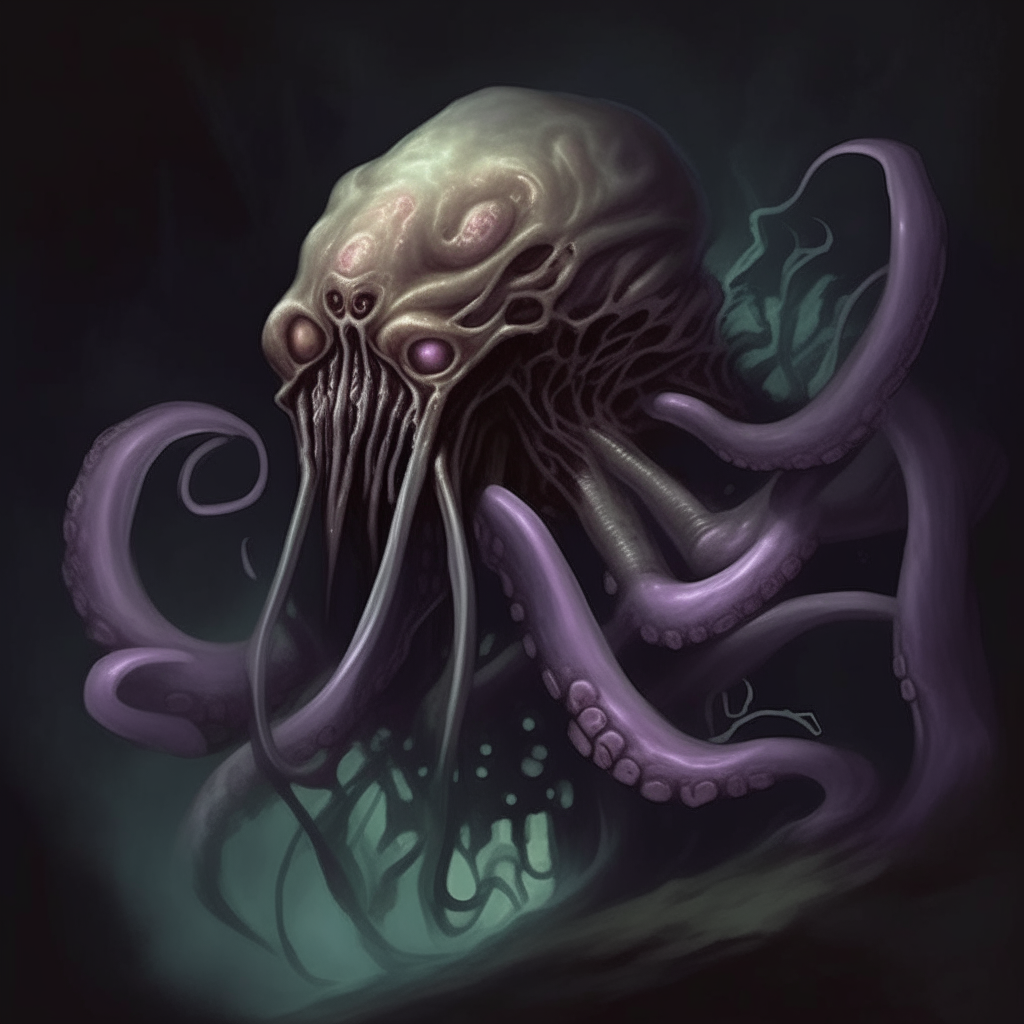 a mind flayer probing a captive brain