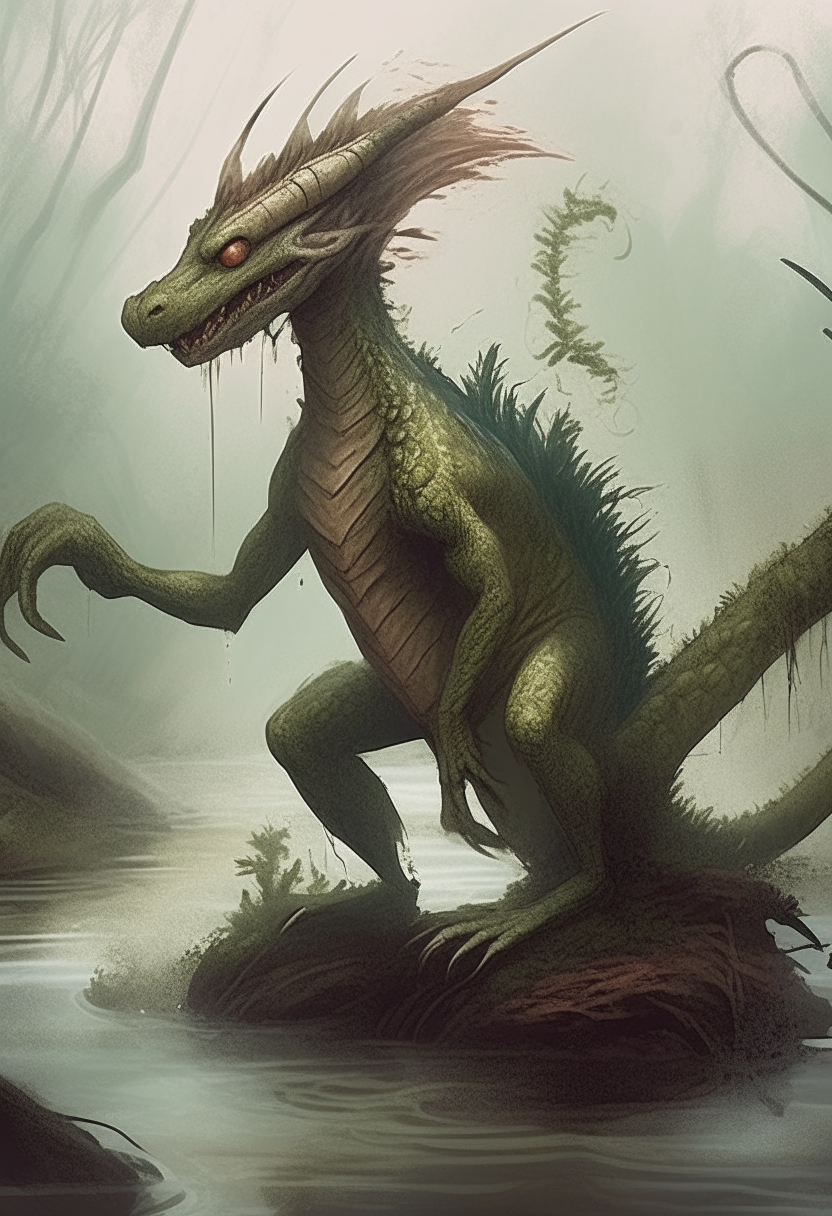 Ninki Nanka is a dragon-like creature said to inhabit the swamps and rivers of countries like Gambia and Senegal