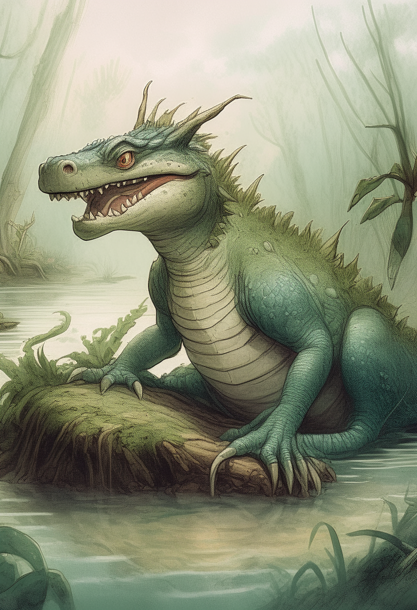 Ninki Nanka is a dragon-like creature said to inhabit the swamps and rivers of countries like Gambia and Senegal