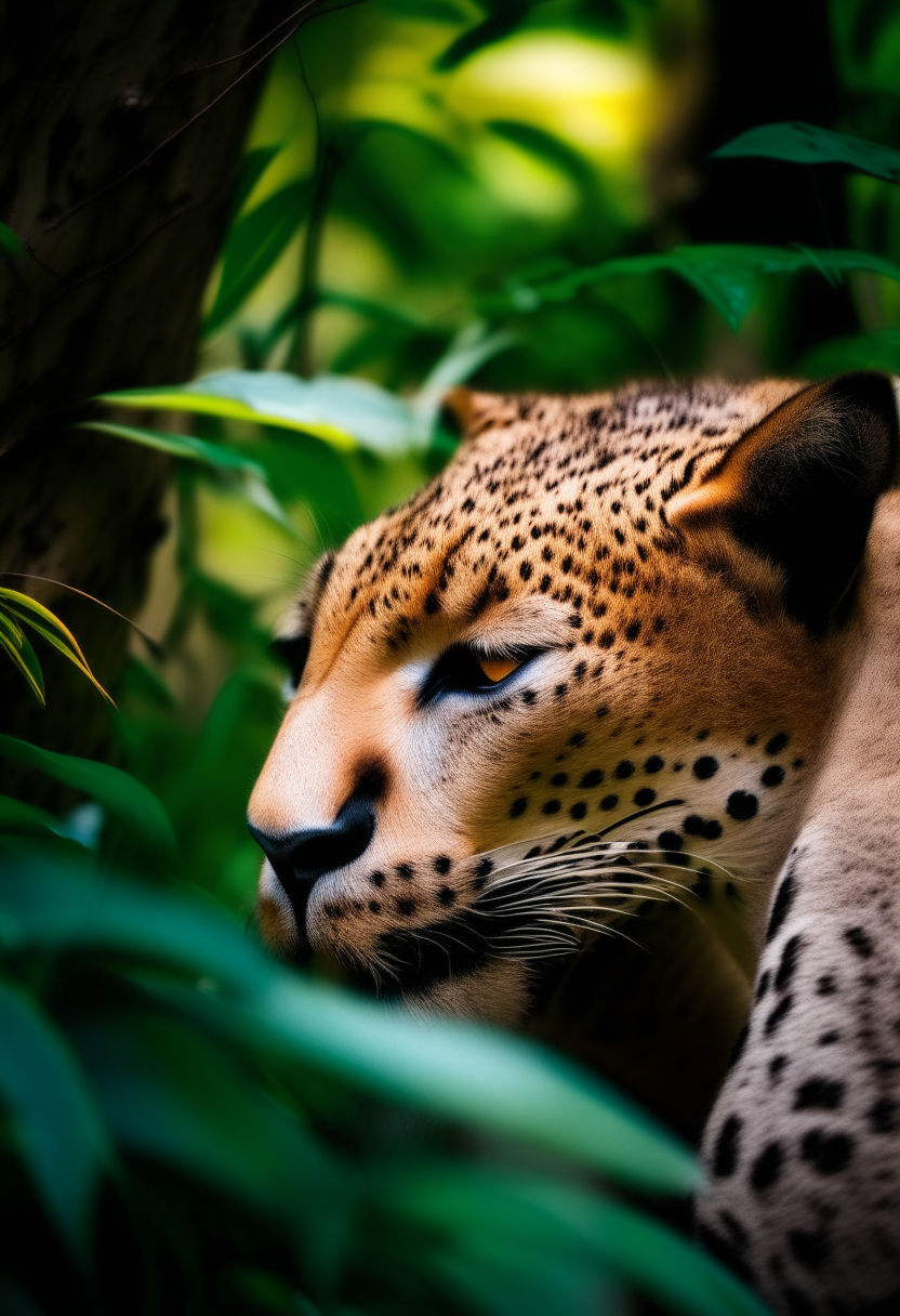 Cheetah crying in the jungle