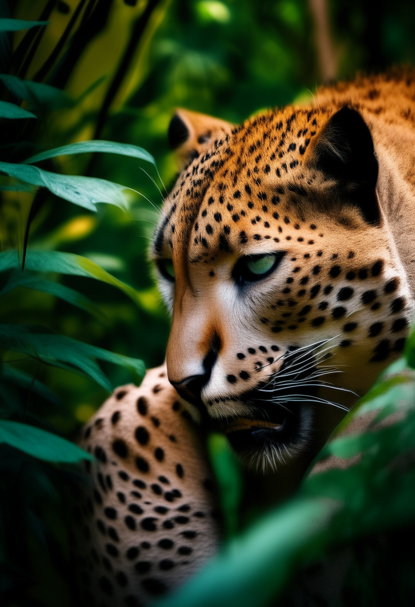 Cheetah crying in the jungle