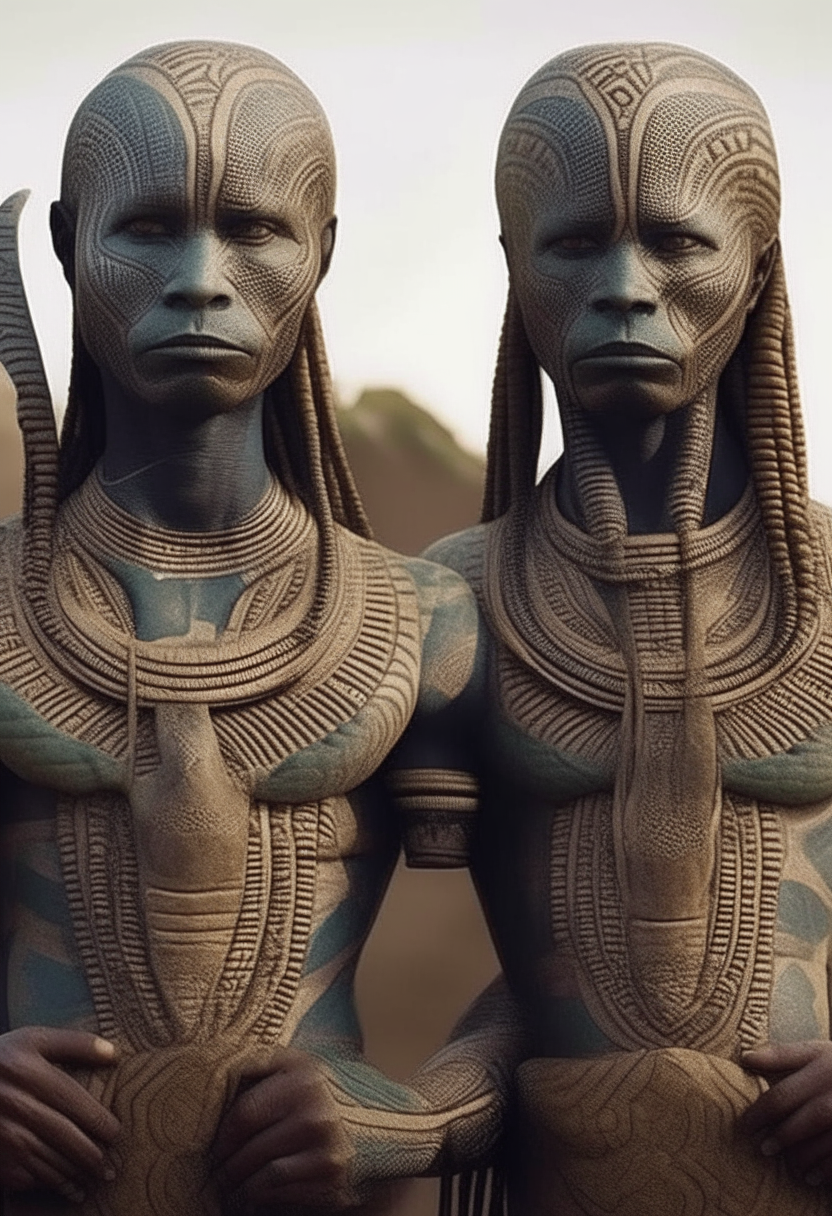 Hero Twins , Dogon myth , half human, half serpent twins