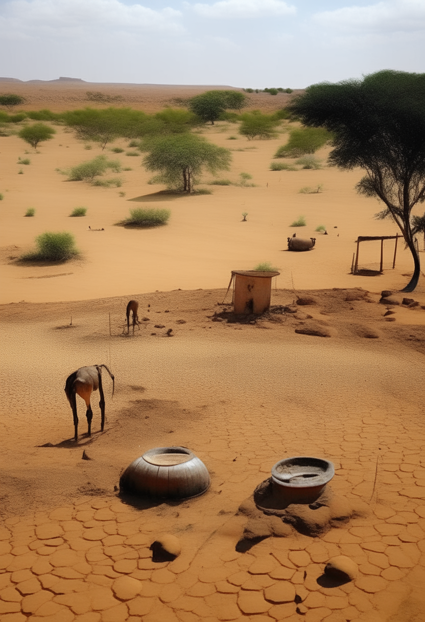 Drought in Dogon land Africa