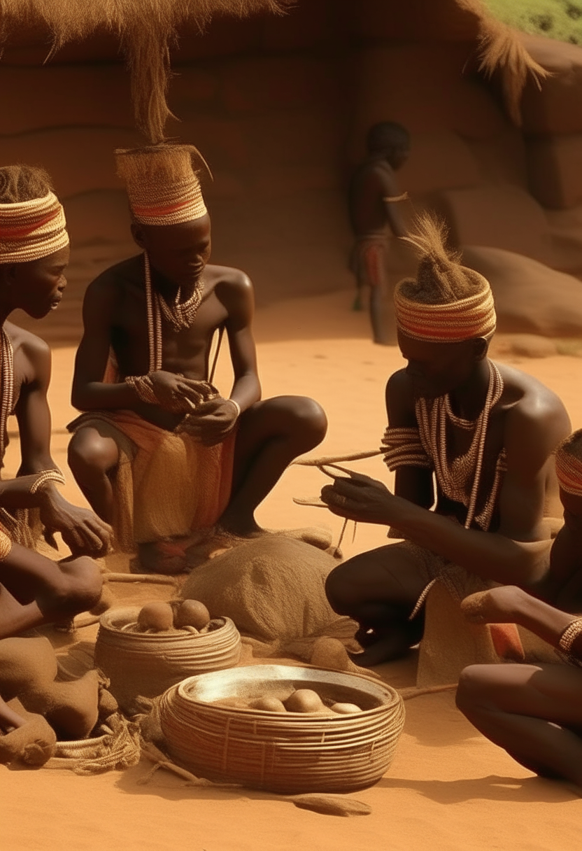 Dogon myth, Africans  suffering from hunger