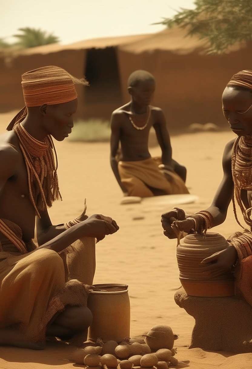 Dogon myth, Africans  suffering from drought 