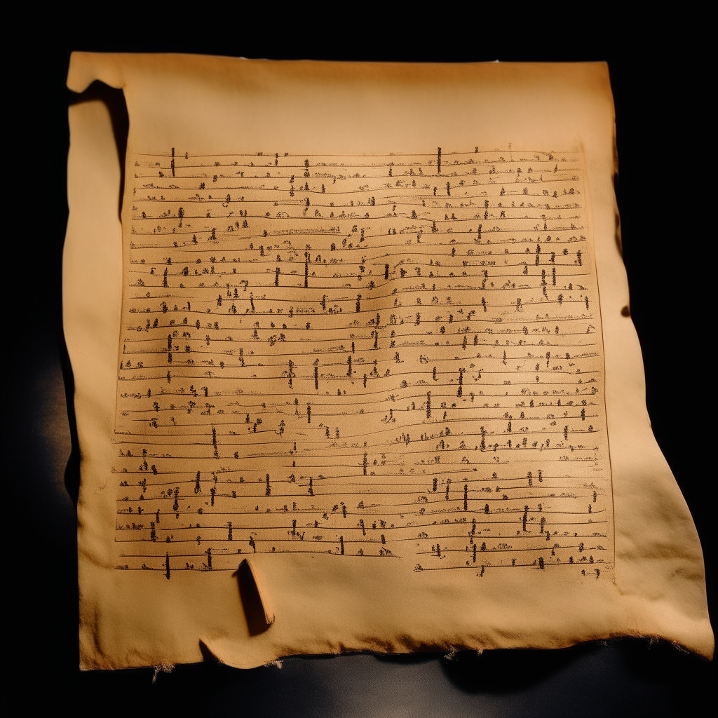 papyrus written inancient latin letters
