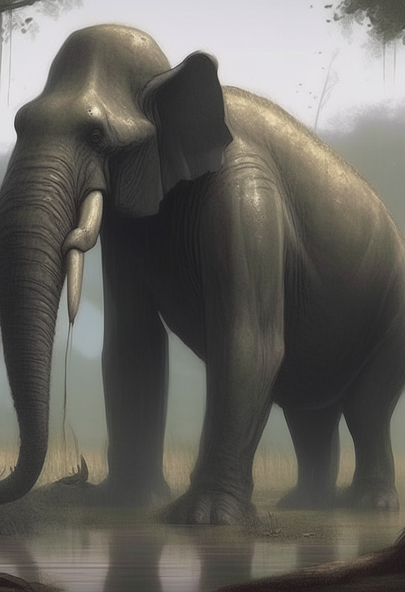 Emela-ntouka: Another cryptid reported in Central Africa, the Emela-ntouka is described as a large, elephant-sized reptile with a single horn on its head.