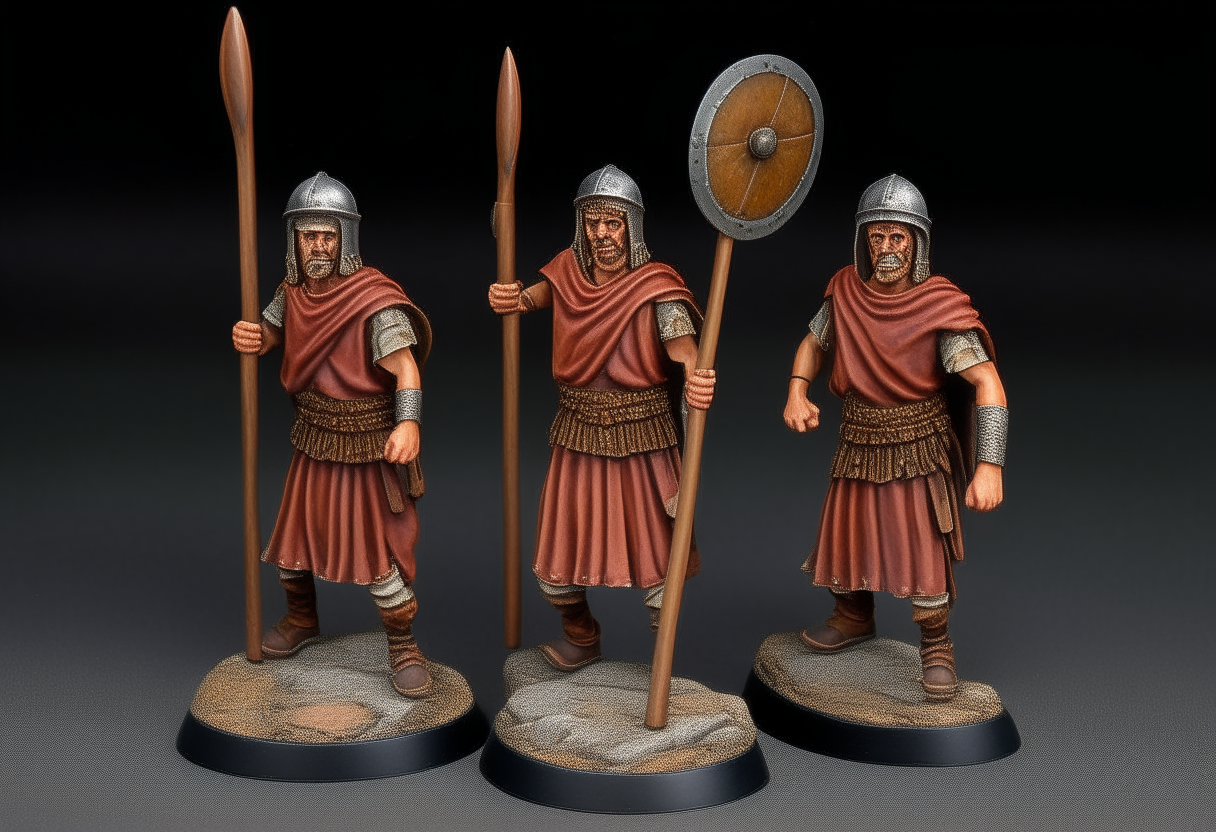 ancient roman lictors marching bearing littorio bundle with axe
