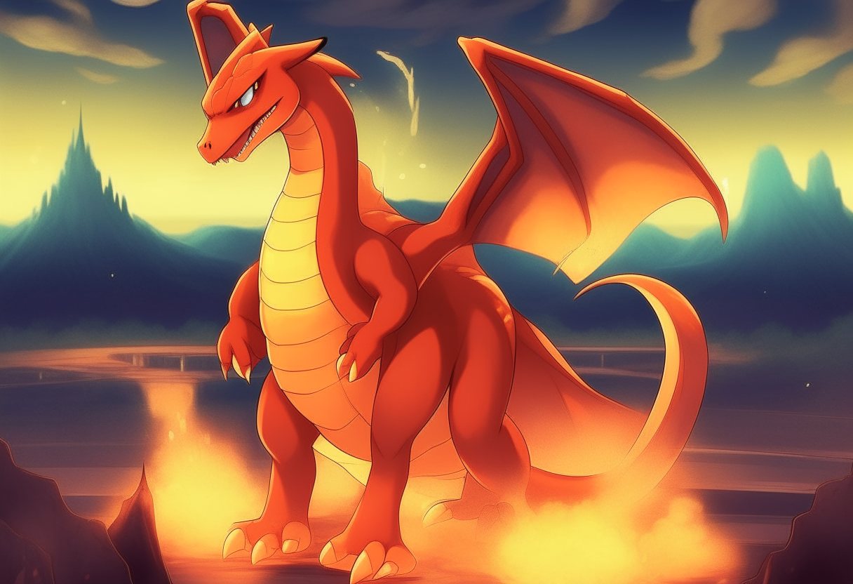 Charizard in Pokemon world