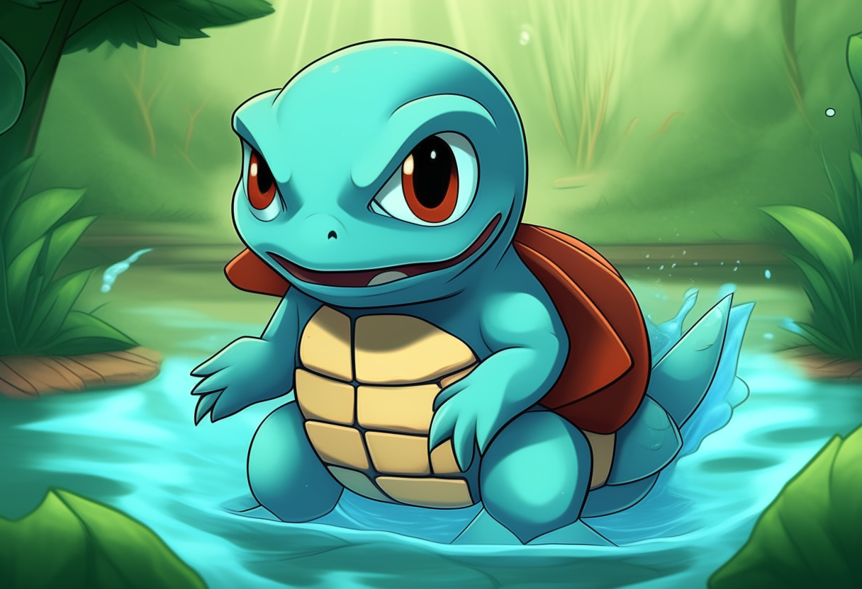 Squirtle in Pokemon cartoon