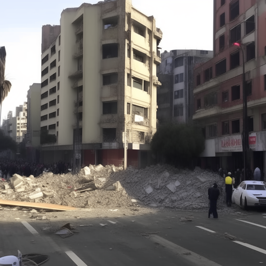 Mega Terremoto en una ciudad 