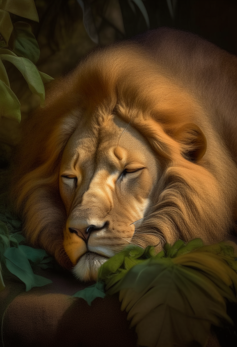 Sleeping  lion 