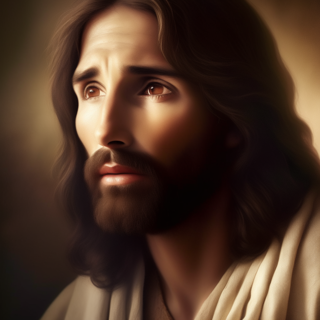 A serene portrait of Jesus Christ, radiating compassion.