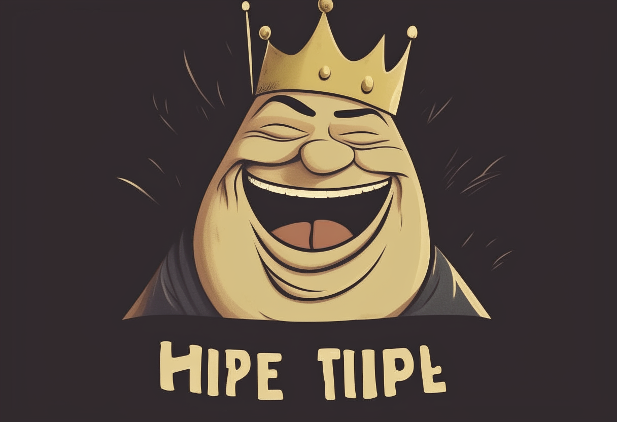 The king happily