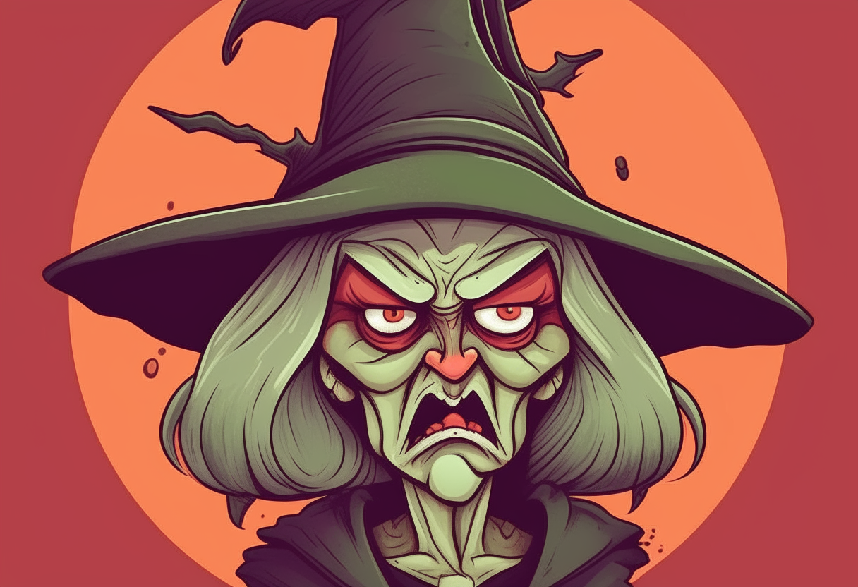 An angry witch 