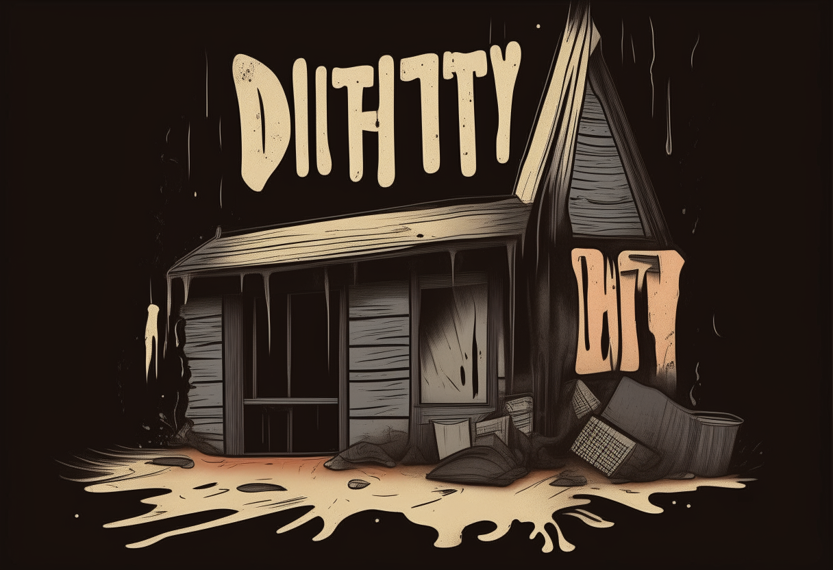  a dirty  house  