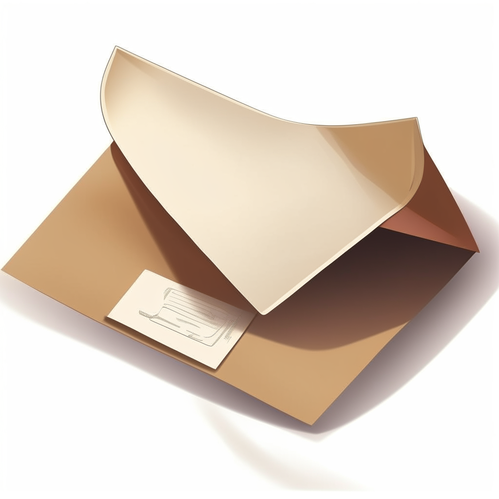 A close-up illustration of an envelope and piece of paper