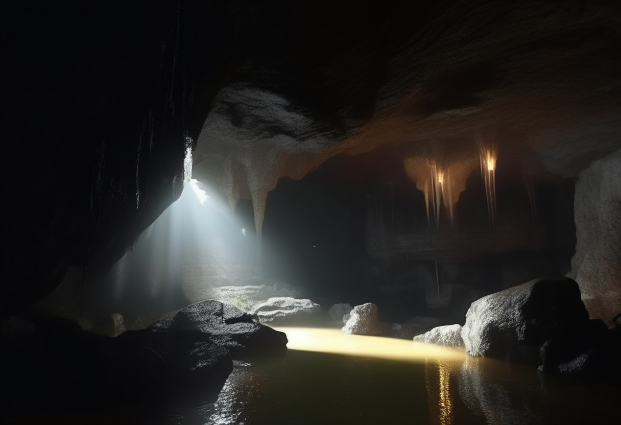 in a cave, a beautiful, shining jewel on a pedestal 8k ,cinematique, ultra realiste 