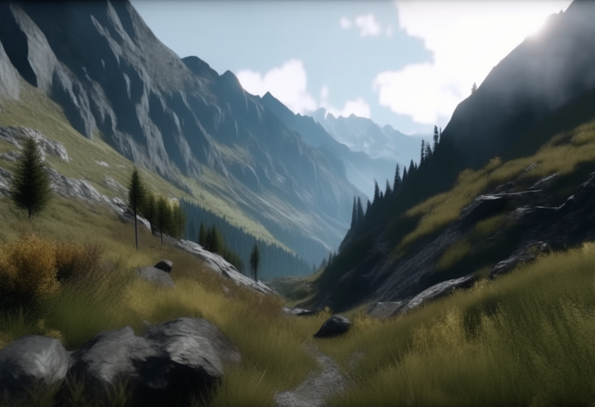 wilderness and steep terrain 8k cinematique ultrarealiste 