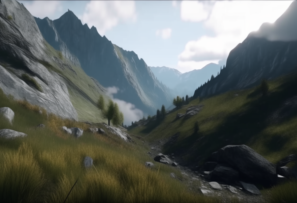 wilderness and steep terrain 8k cinematique ultrarealiste 