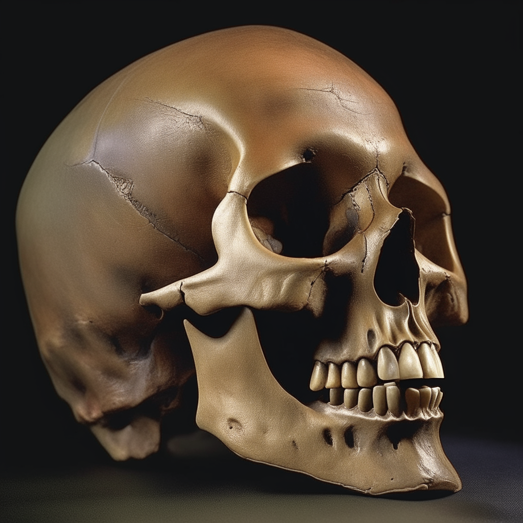 a human skull