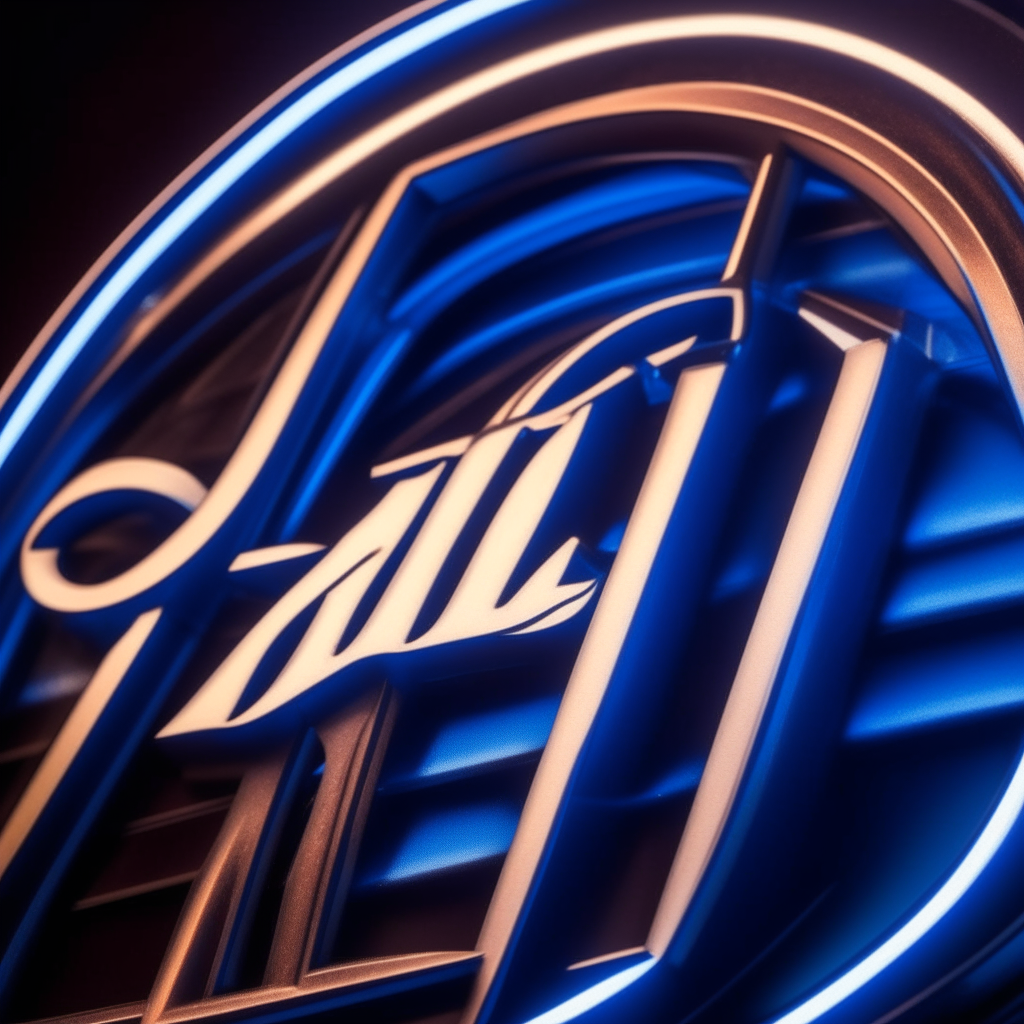 A close-up photograph of the brightly illuminated American Idol logo