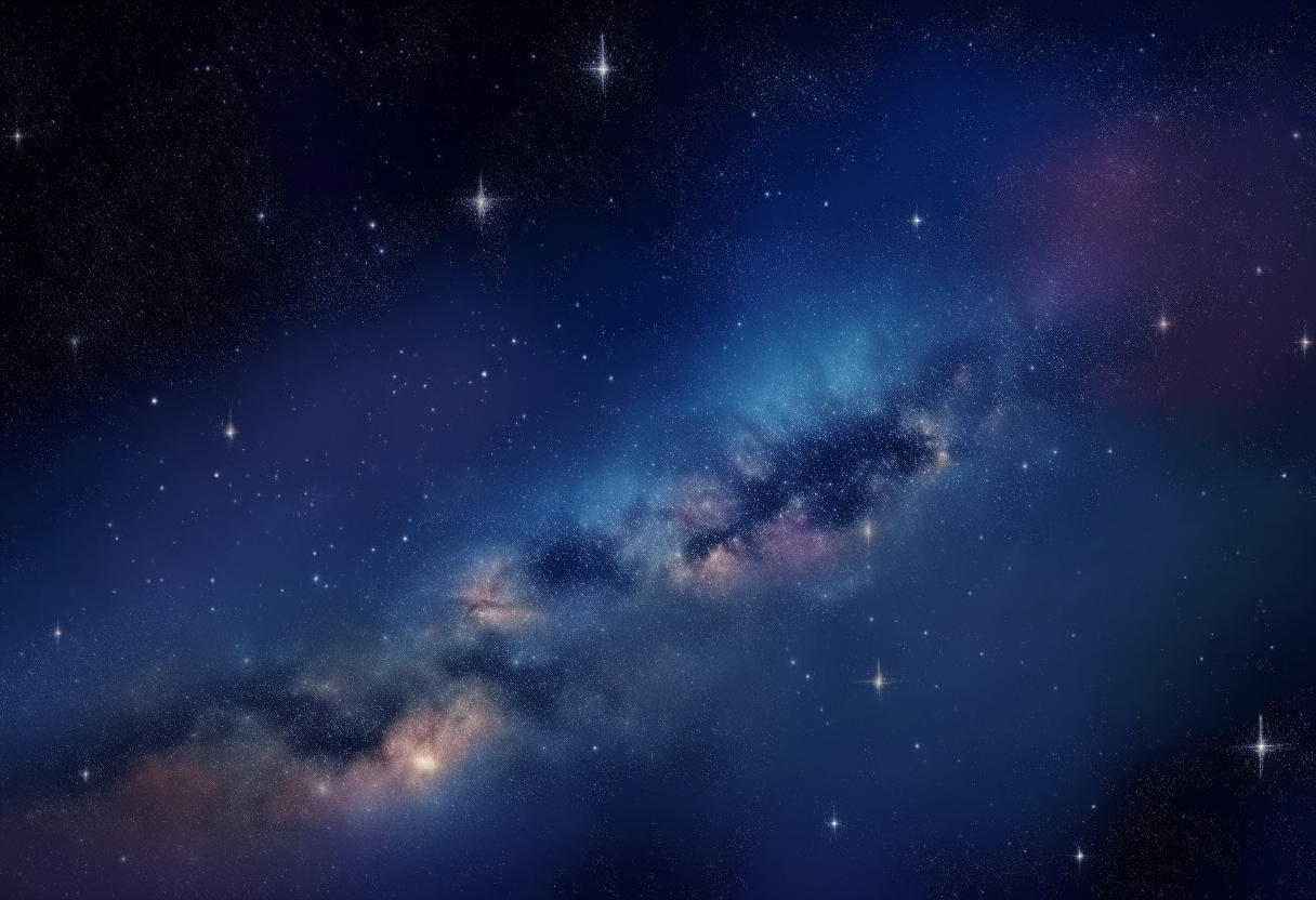 a photorealistic night sky filled with nebulae, galaxies and stars as far as the eye can see, depicting the immense scale and beauty of the universe