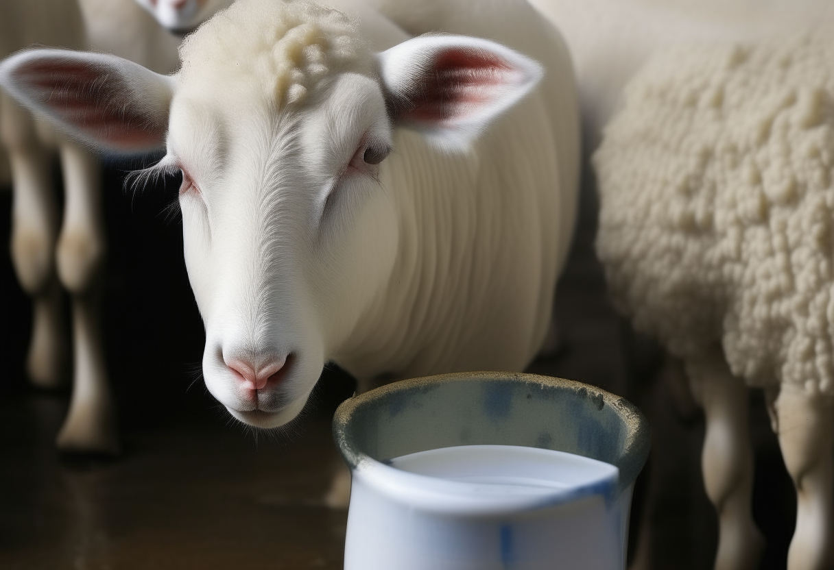 The milk of the sheep