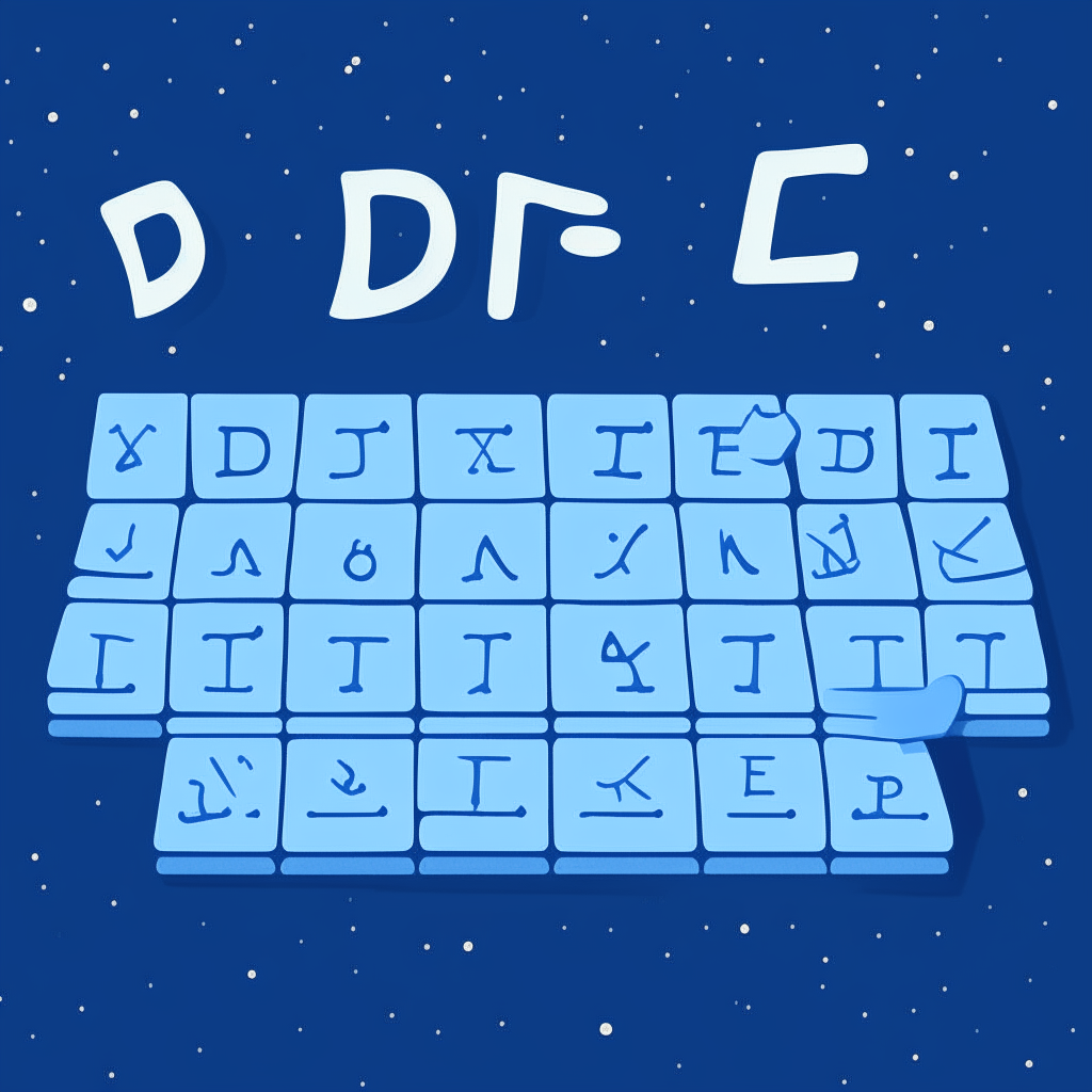 cartoon drawing of a scrabble board game, with letter tiles spelling out 'date night' against a blue background