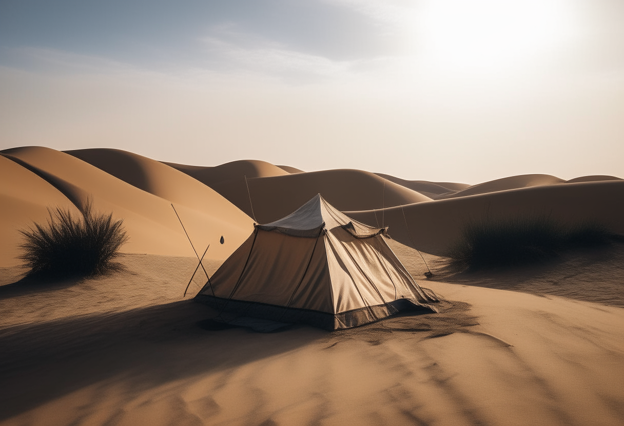 Tent in the desert 