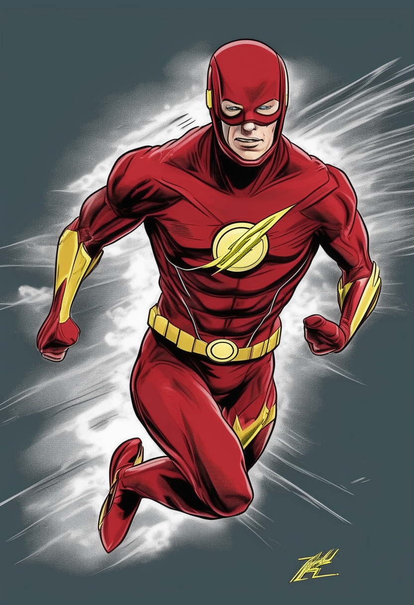 Flash man running away