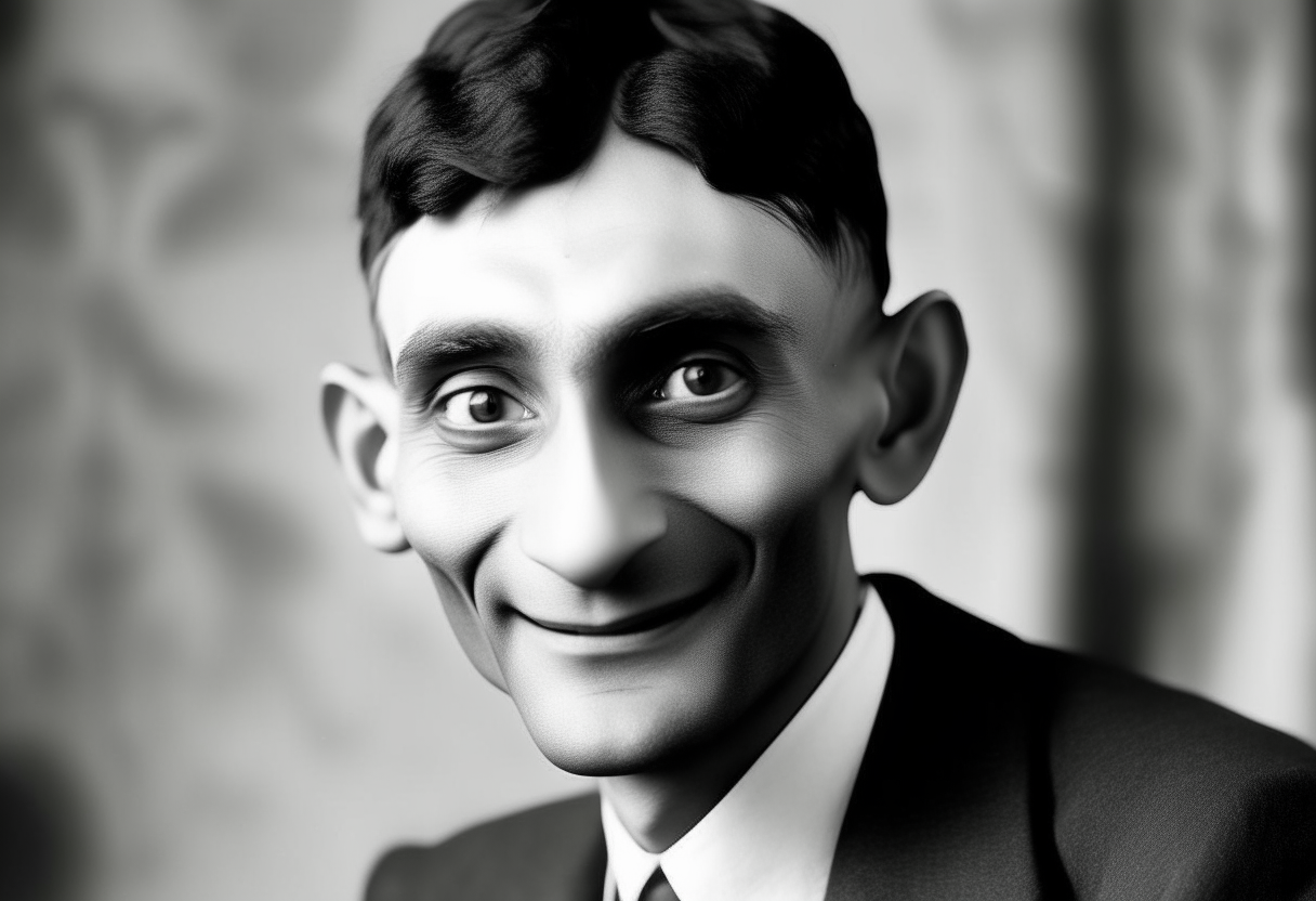 Franz Kafka smiling