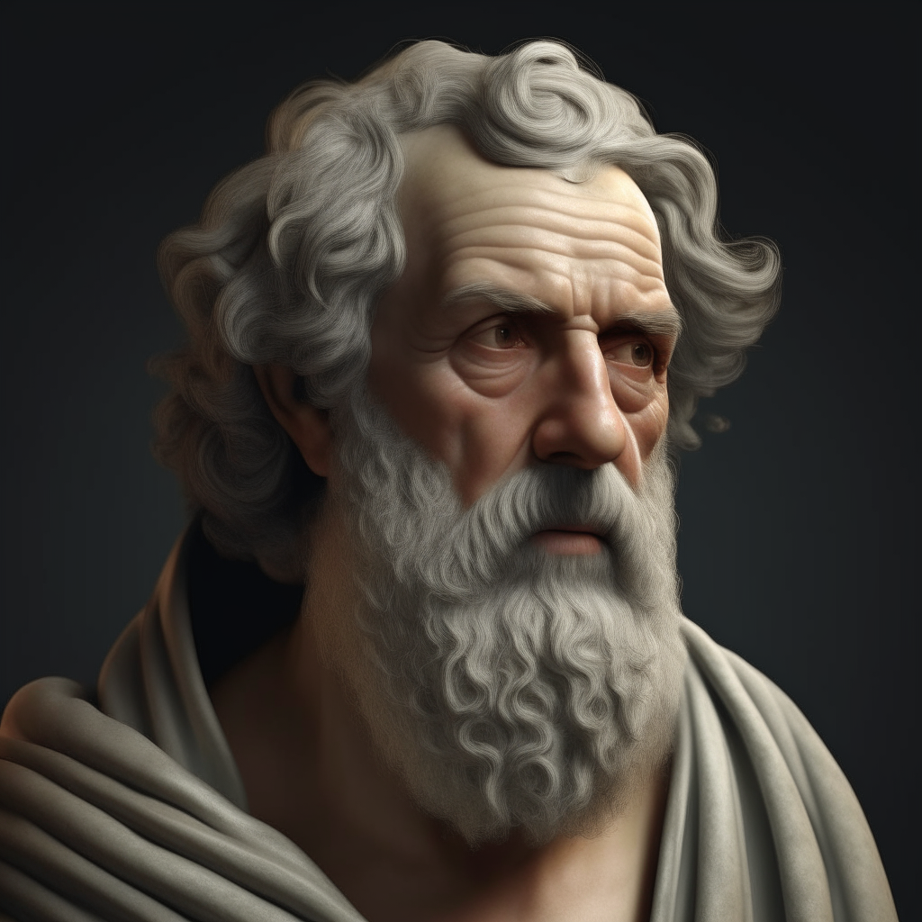 portrait of Epictetus, the stoic philosopher from ancient Greece, photorealistic 4K ultra high definition