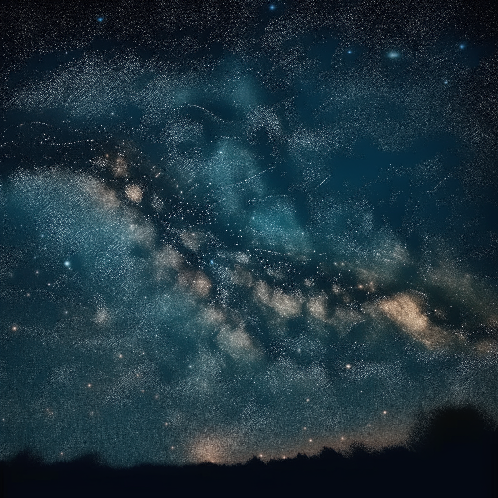 The night sky filled with a swirling pattern of stars