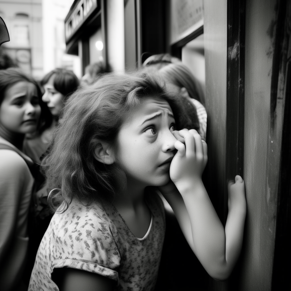 Curled in a corner, a girl covers her ears, trying to block out the cacophony of noises and chatter from the people crowding around her that aren't truly there.