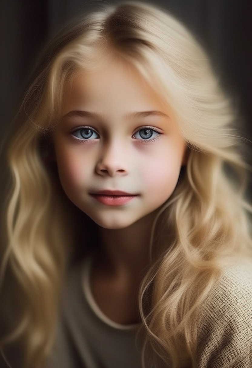 A girl with beautiful features and body, and an elegant appearance Her features are childish, her hair is blonde, her eyes are beautiful, and she is in a moderate mood 
