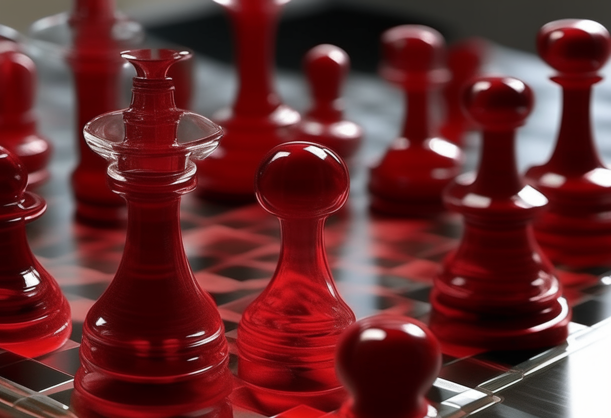 red glass chess