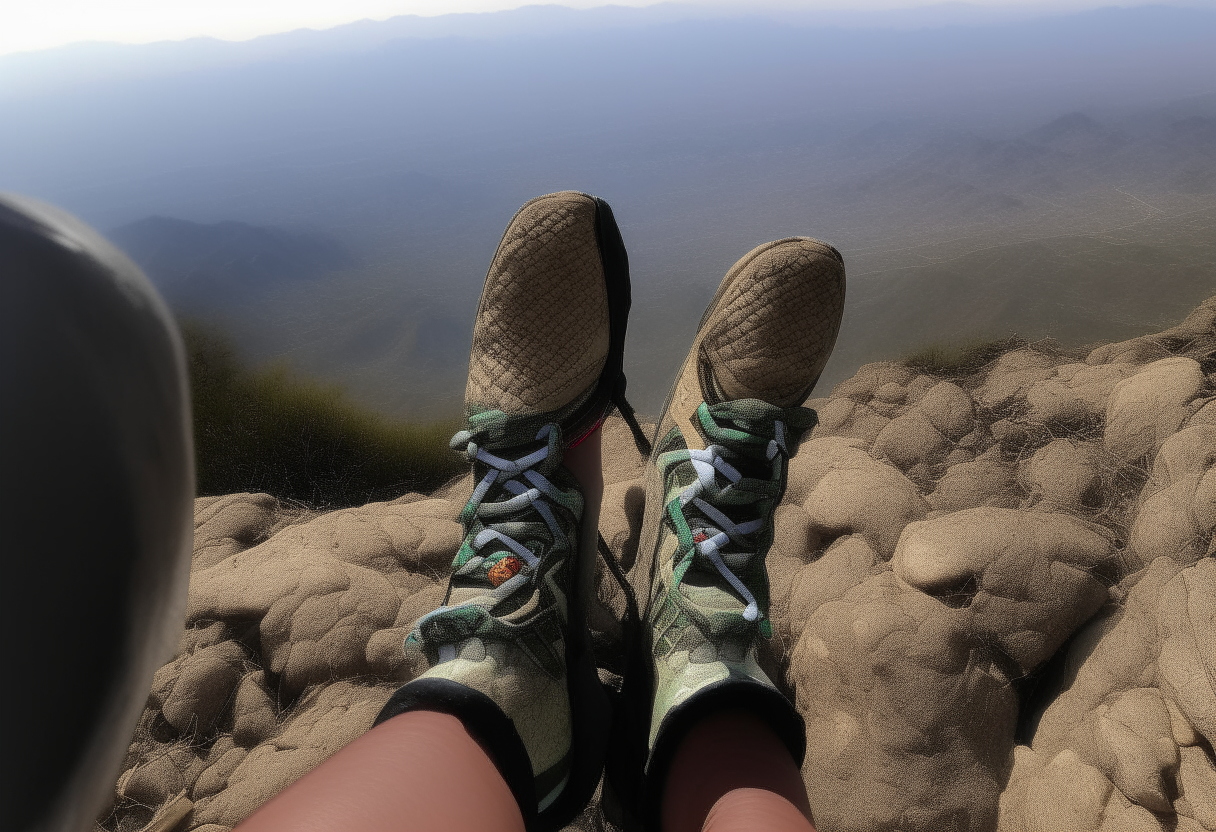 Foots on the snakes head 